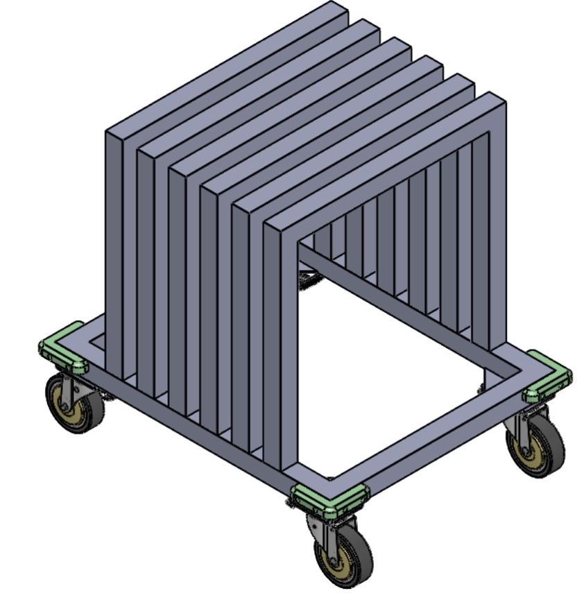 機台蓋板放置推車